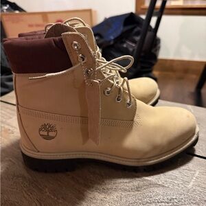 Timberland Tan and Dark Brown Boots